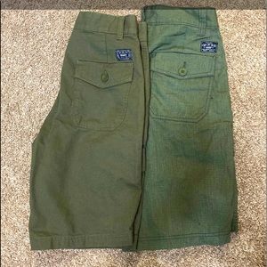 New VANS 2pair shorts 28" cargo reverse out camo green